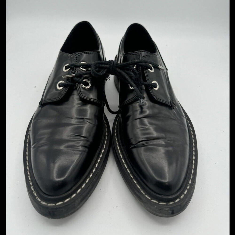 Rag & Bone Kenton Patent Leather Derby Oxfords Shoes Black Size 39 EU, 9 US - Picture 3 of 8
